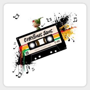 Christmas Jams Retro Cassette Sticker